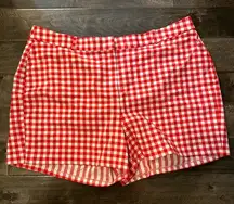Lane Bryant Red and White Gingham Checkered Shorts Plus‎ Size 28
