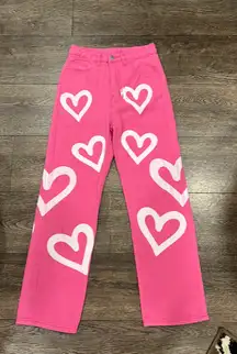 Pink Heart Jeans 