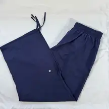 NWT Halara Breezeful Navy High Waist Drawstring Pocket Quick Dry Joggers Size XL