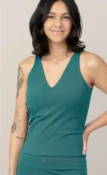 Kindred Bravely Wren Active Vneck Nursing Tank Top In Teal Large Nwt