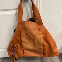 Universal Thread Patchwork Travel Bag - Orange and Tan