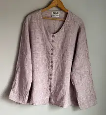 Flax linen button down top