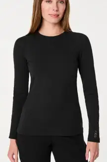 Figs Waffle Longsleeve Underscrub Shirt Sz XL in‎ Black New with tags