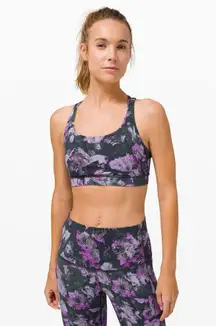 Lululemon Energy Bra Medium Support Floral Shift Multi Size 4