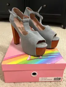 Jeffery Campbell Light Grey Cowsuede