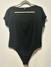 Unbranded Women's Black Short Sleeve Black Bodysuit Size 2XL