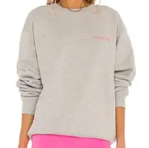 Helmut Lang Grey Crewneck Logo Sweatshirt Vapor Heather