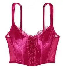 Victoria's Secret NWT Dream Angels Pink Velvet Corset Bra