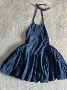 Free People Denim Bubble Mini Dress