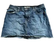 Abercrombie & Fitch Y2K Cotton Medium/Dark Wash Denim Mini Skirt Size 8