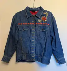Counterparts Blue Denim Jacket with Red Embroidery