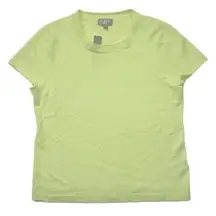 NWT J.Crew Relaxed Short-sleeve Cashmere T-shirt in Lime Nectar Sweater L