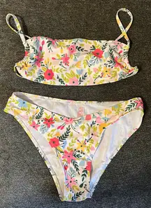 Low Back Floral Bikini Set