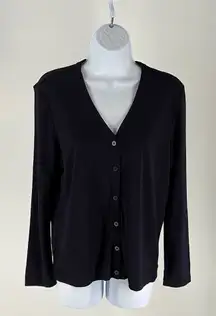 Navy Button-Up Cardigan