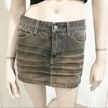 7 For All Mankind Acid Washed Denim Skirt 26