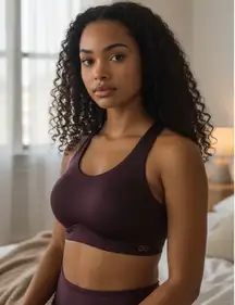 Calia Sports Bra Plum Purple Racerback Support Workout Fitness Activewear Large