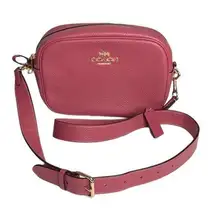 Coach  Letter Jamie Pebble Leather Shoulder Bag Rouge Mauve