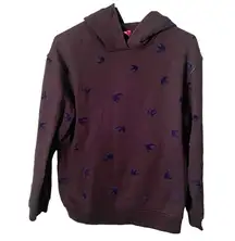 McQ Alexander McQueen Women's XS Boyfriend Swallow Hoody Black/Carbon Navy