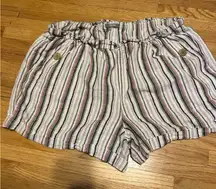 Maurices Striped Women's Shorts with Button Accent