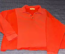 Vibrant Orange Long Sleeve Women's Top