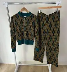 Dries Van Noten  Sweat + Pants Patterned Glitter Set Size Small