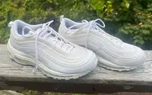 Nike Womans Air Max 97 Triple White Sz 8 921733-100