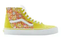 Vans Floral Yellow and Orange Sneakers UNISEX MEN 5.5  WOMEN 7