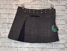 Moshiki Women's Tweed 100% Cotton Wool  Skirt One Size Reversible New With Tags‎