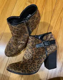 Libby Edelman Claudia Leopard Ankle Boot