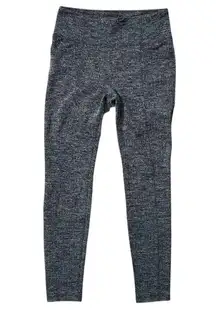 Athleta Metro High Waisted Herringbone Black & White Knit Leggings Sz Medium