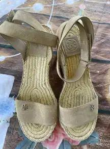 Tory Burch Women's Beige Espadrille Wedges