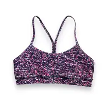 Lululemon Flow Y Bra IV Mini Ripple Boom Juice Multi/White Size 6