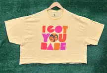 Sonny & Cher I Got You Babe Oversized Crop Top Size Extra Large