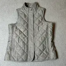 Magellan Outdoor Vest Womens Large Heathered Gray Classic Fit Quilted Vest