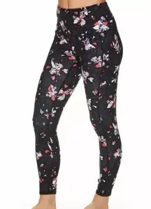 Gaiam New with Tags  OM Hi Rise Pocket Lola Print Black 7/8 Legging