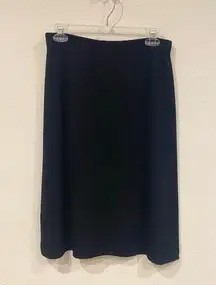 St. John Black Santana Knit Midi Skirt Size 6 EUC