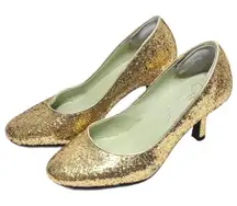 Shoes of Prey Glitter Kitten Heels Sparkly Party Evening Dress Pumps Bridal