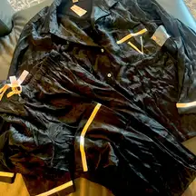 NWT Large Victoria's Secret Satin, Black Polka Dot Long Sleeve -Pants Pajama set