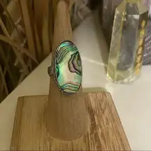 Abalone Sterling Silver Rings Size 61/4