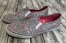 Mossimo Supply Co. Women's Classic Multicolor Pink Grey Blue Slip-On Shoes 10