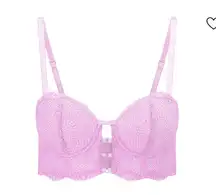 Bra Sz 34A Margaritte Push Up Balconette Lace Feminine Underwire