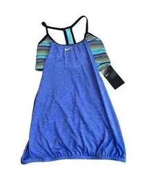 NWT NIKE Women's‎ Size S Multicolor Layered Tankini Swim Top Swimwear Blue NEW