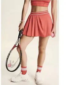 NWT Free People Movement Round Robin Cayenne Red Tennis Skirt