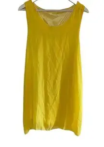 Yellow razor back short dress big bow in back XL Lined