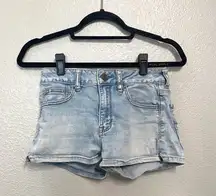 American Eagle Low-Rise Light Wash Denim Shorts