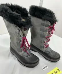 Womans Ozark Trail Midcalf Winter Boots Size 7 Gray Insulated Water Resistant