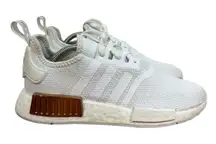 Adidas Women’s NMD_R1 Wonder White Gold Sneaker Size 7 #796