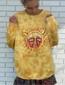 🌞UO•Oversized Sublime Yellow Tie-dye Sweatshirt•Size:L/XL🌞
