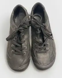 Keen Toyah Black Leather Women’s Hiking Shoes Lace Up - Trail Cap Toe Size 7.0