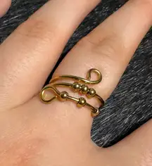Gold spiral fidget ring